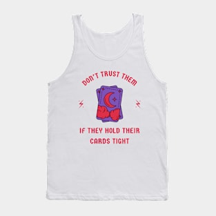 Poker Allegory: Hidden Cards = No Trust Tank Top